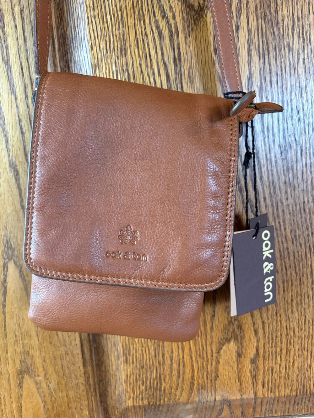 Oak & Tan Linzia Leather Crossbody
